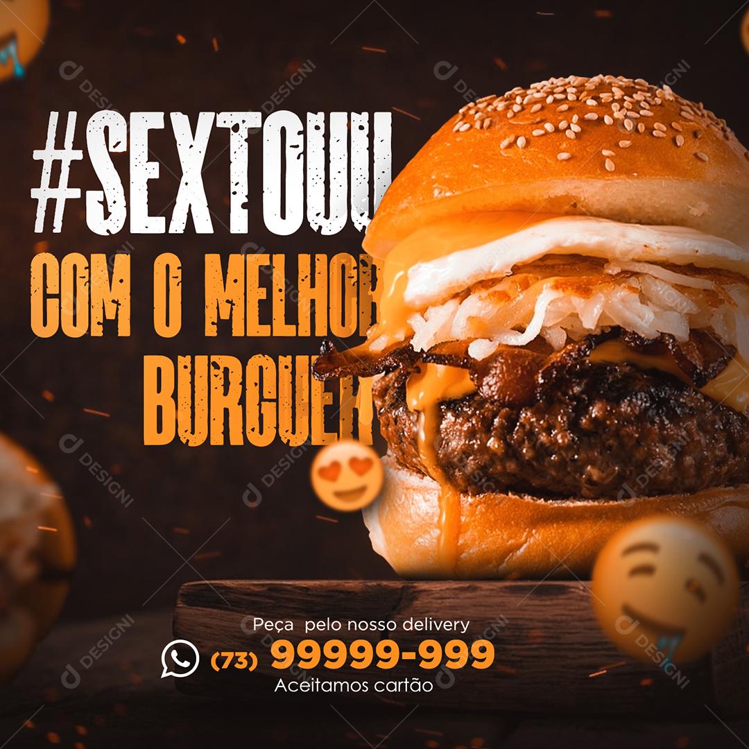 Social Media Sextou Com Os Melhores Burgue PSD Editável