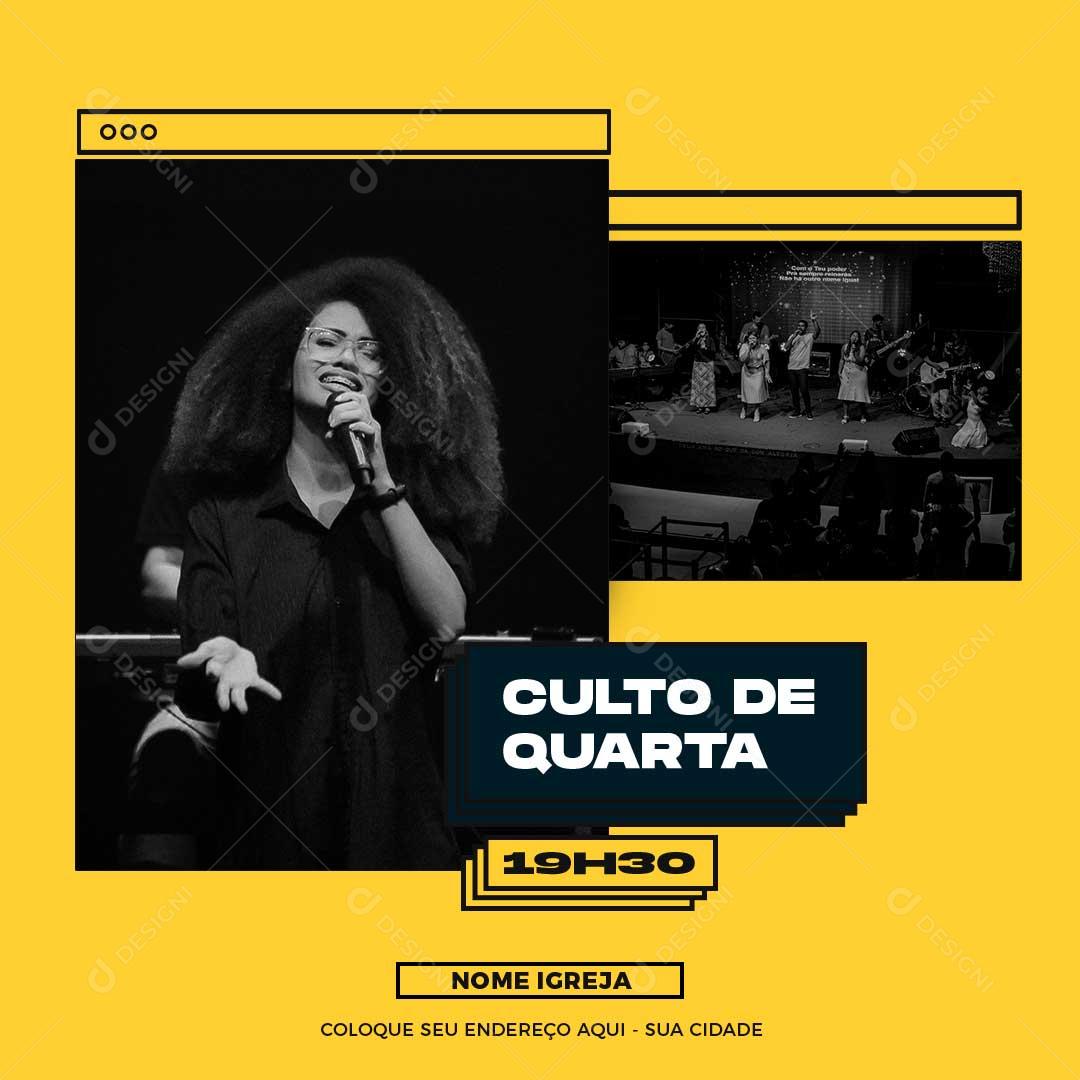 Culto de Quarta Feira Social Media PSD Editável