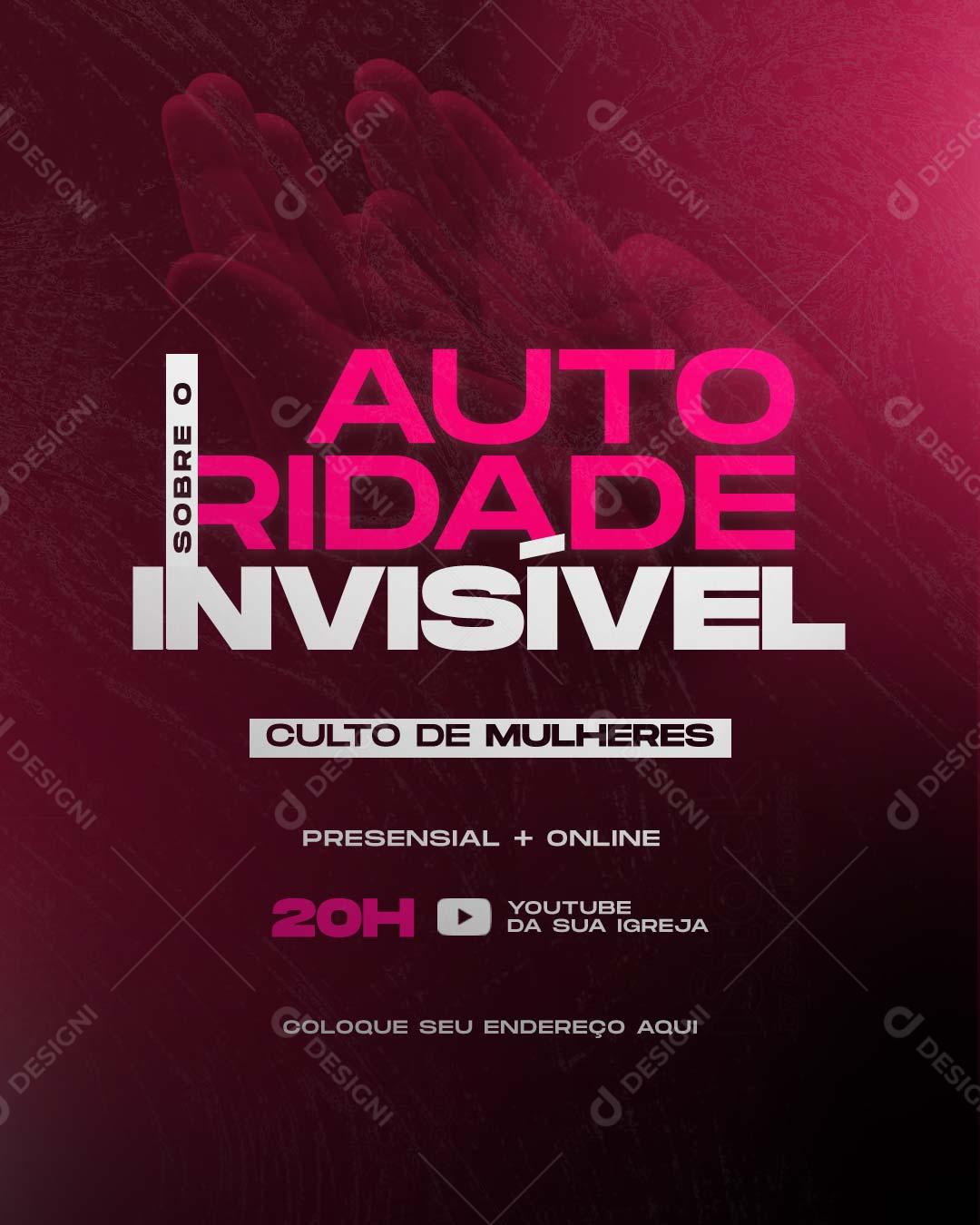Autoridade Sobre o Invisível Social Media PSD Editável