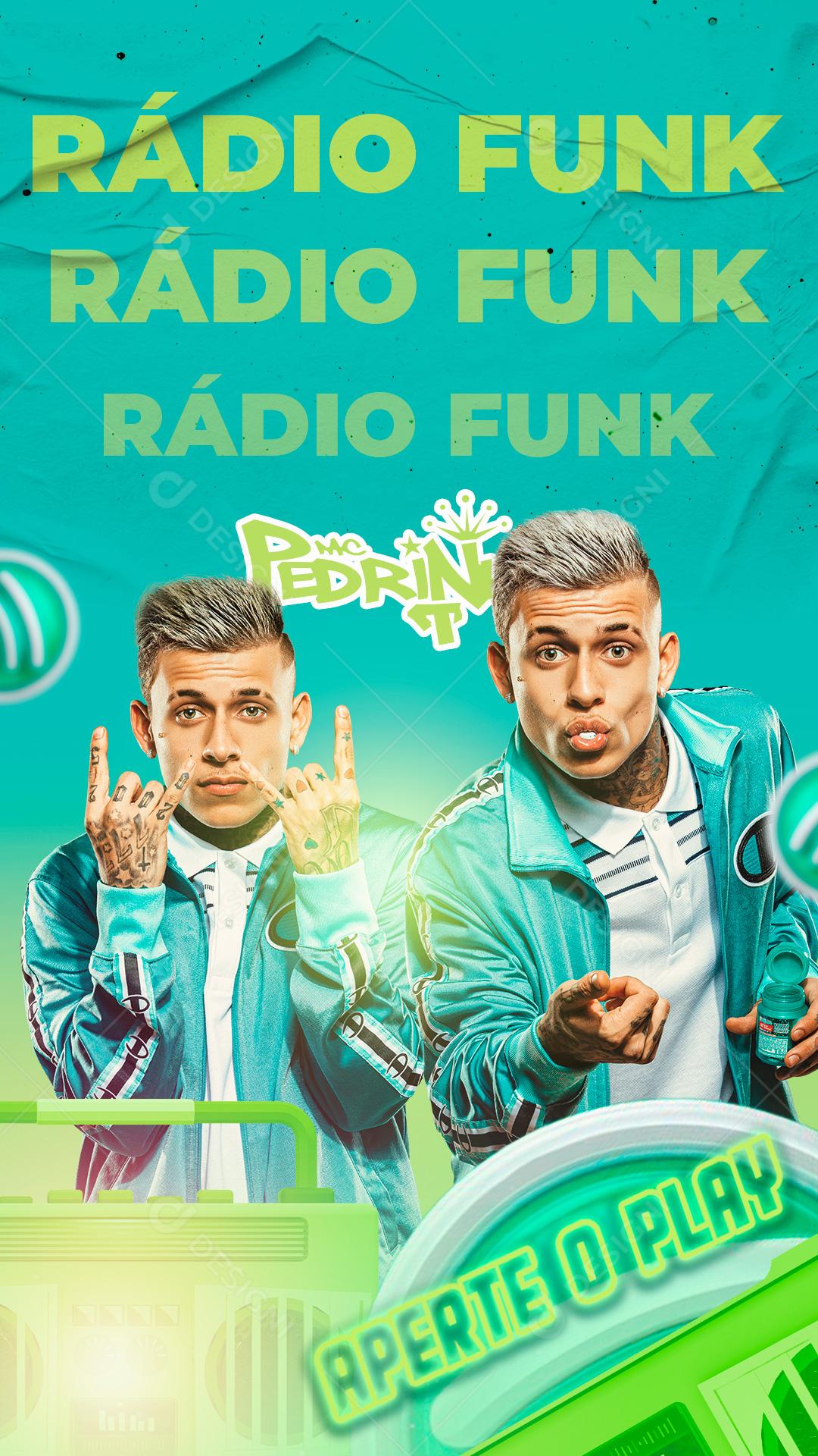 Flyers Rádio Funk Social Media PSD Editável