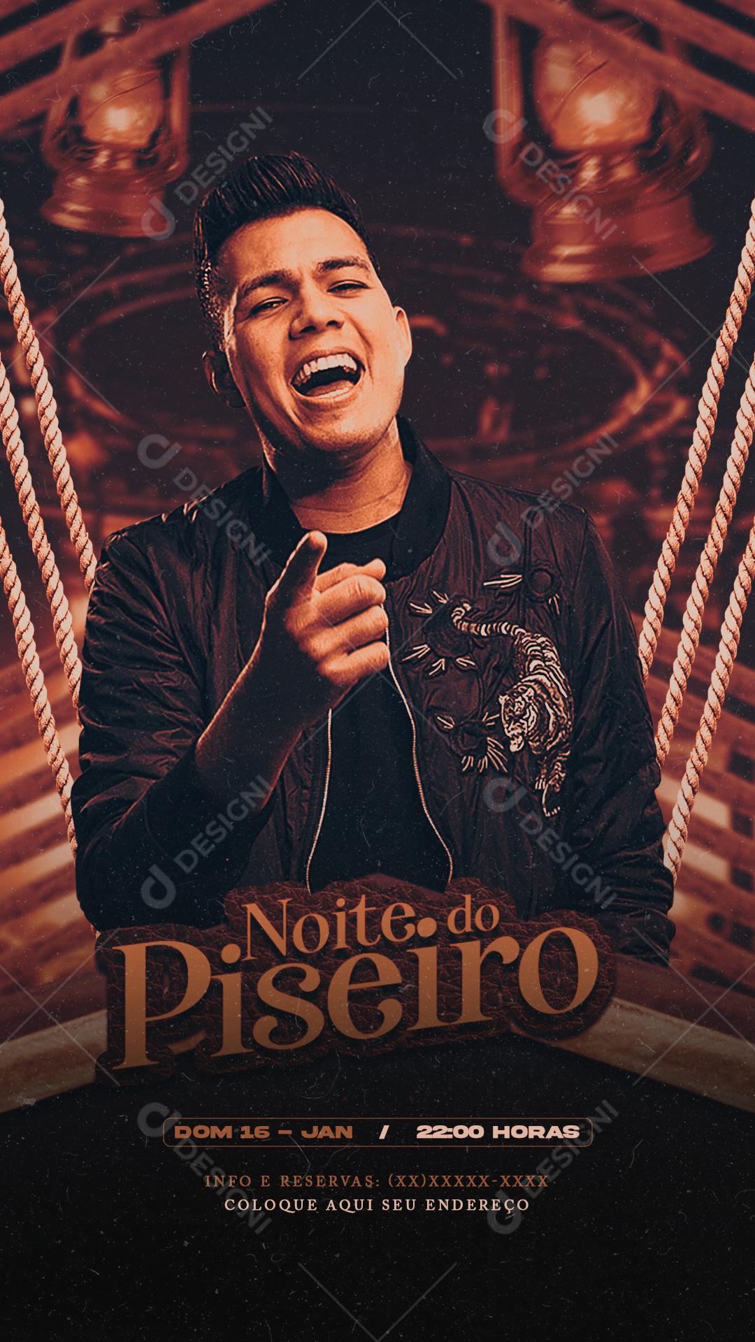 Flyers Noite Do Piseiro Social Media PSD Editável