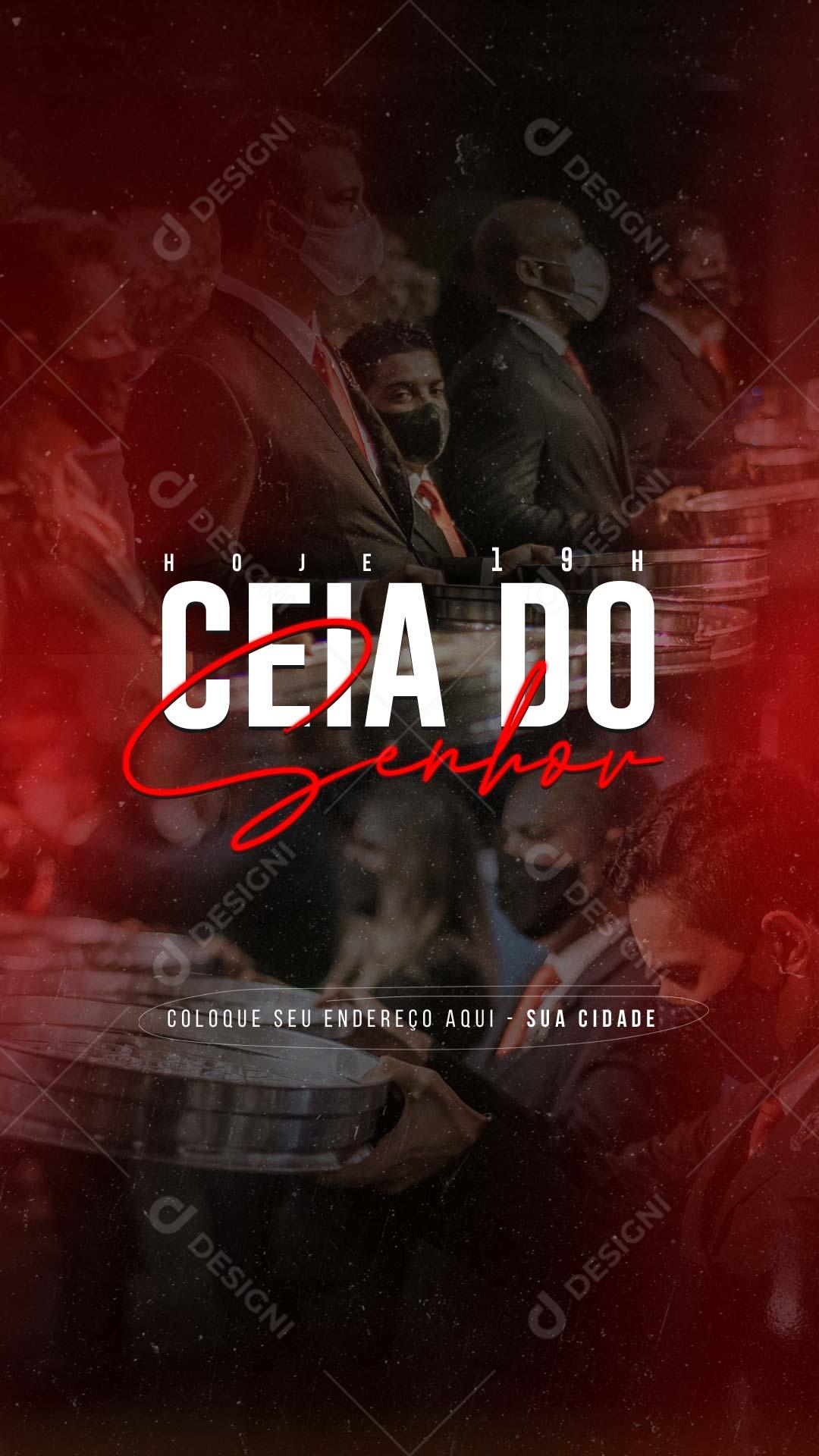 Culto Ceia do Senhor Story Social Media PSD Editável