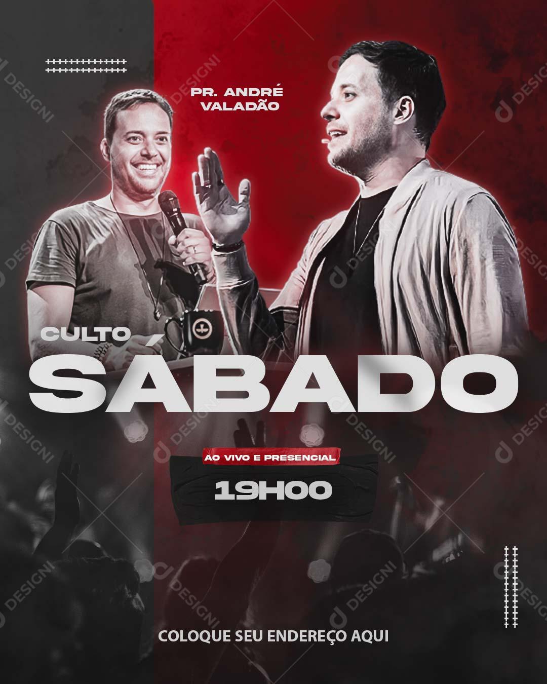 Culto De Sábado Social Media PSD Editável