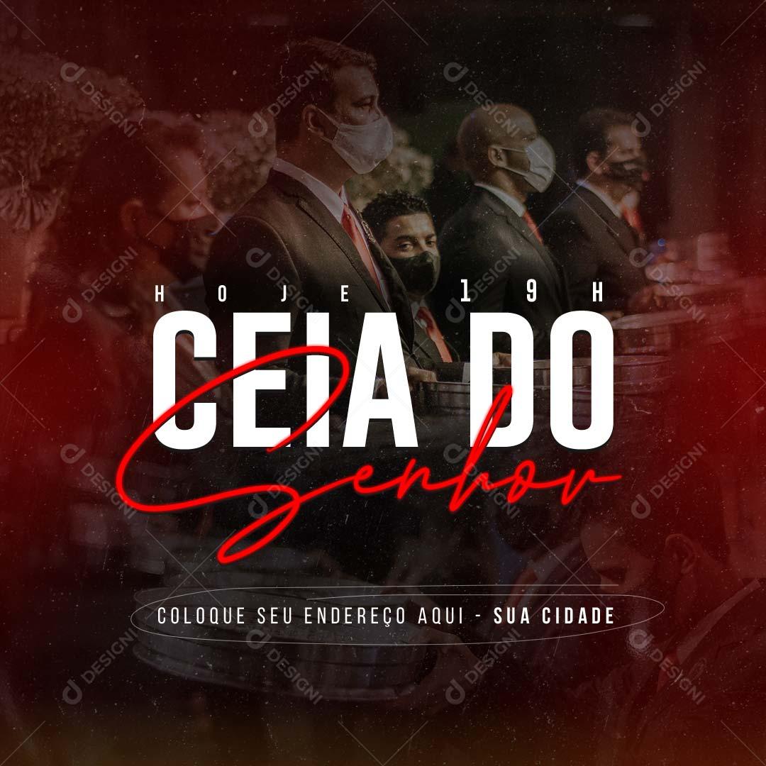 Culto Ceia do Senhor Social Media PSD Editável