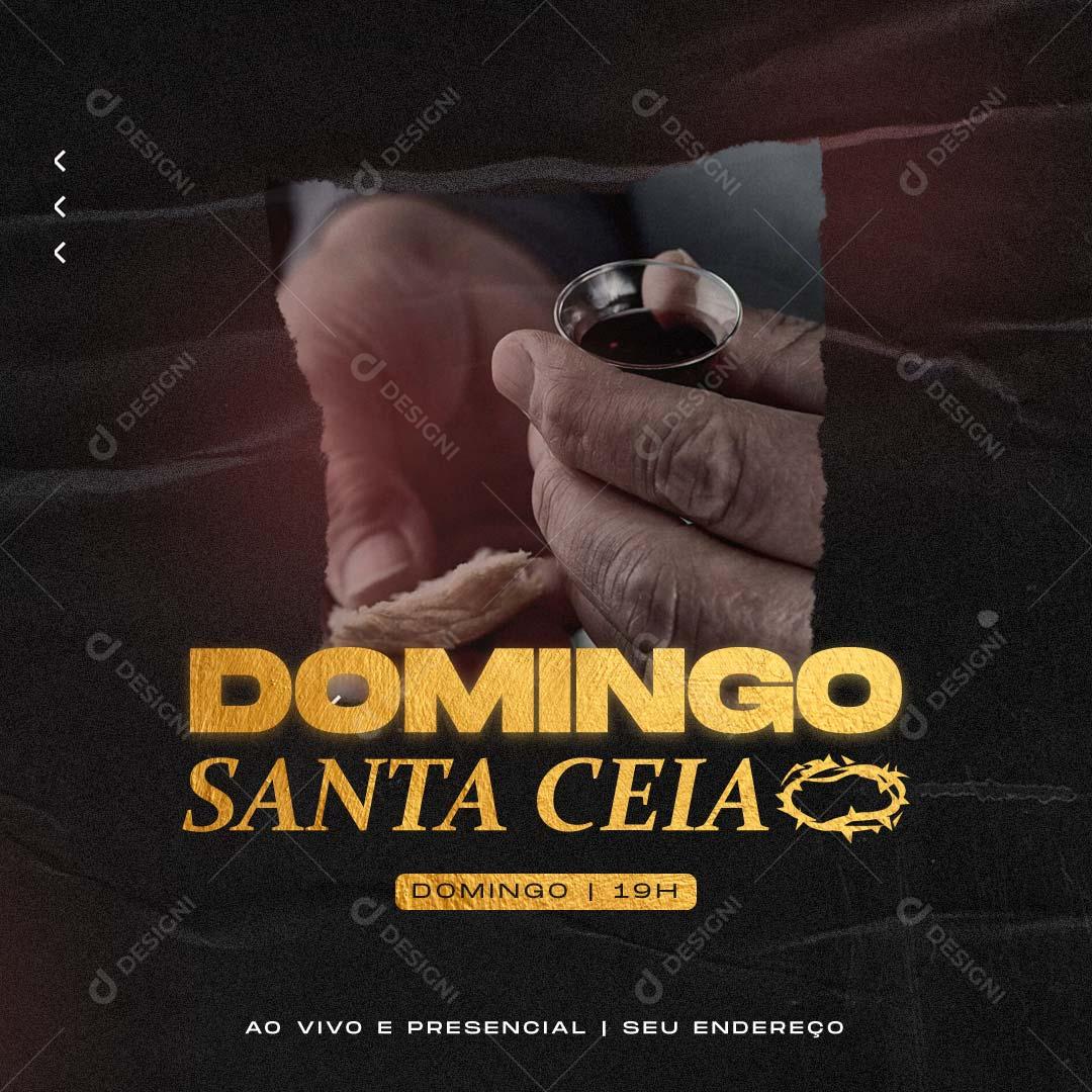 Domingo Santa Ceia Do Senhor Social Media PSD Editável