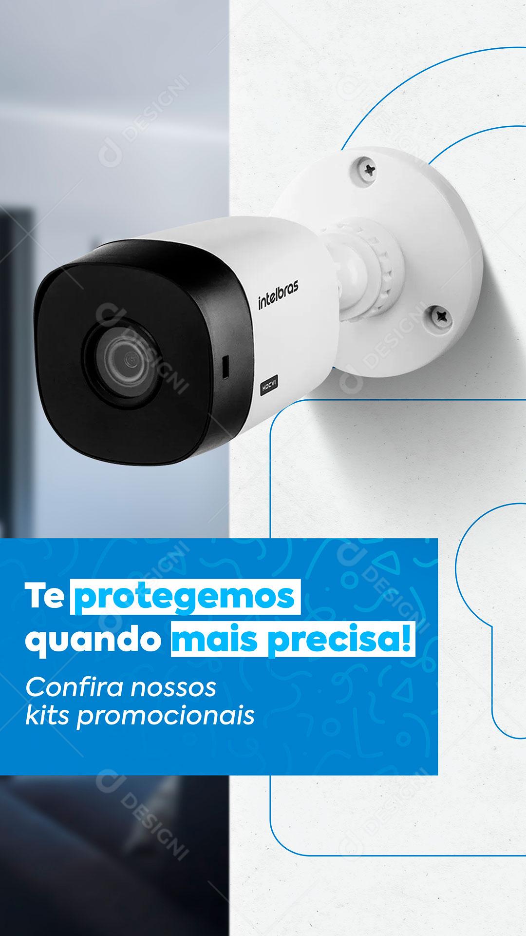 Social Media Segurança Eletrônica Te Protegemos Quando Mais Precisa PSD Editável