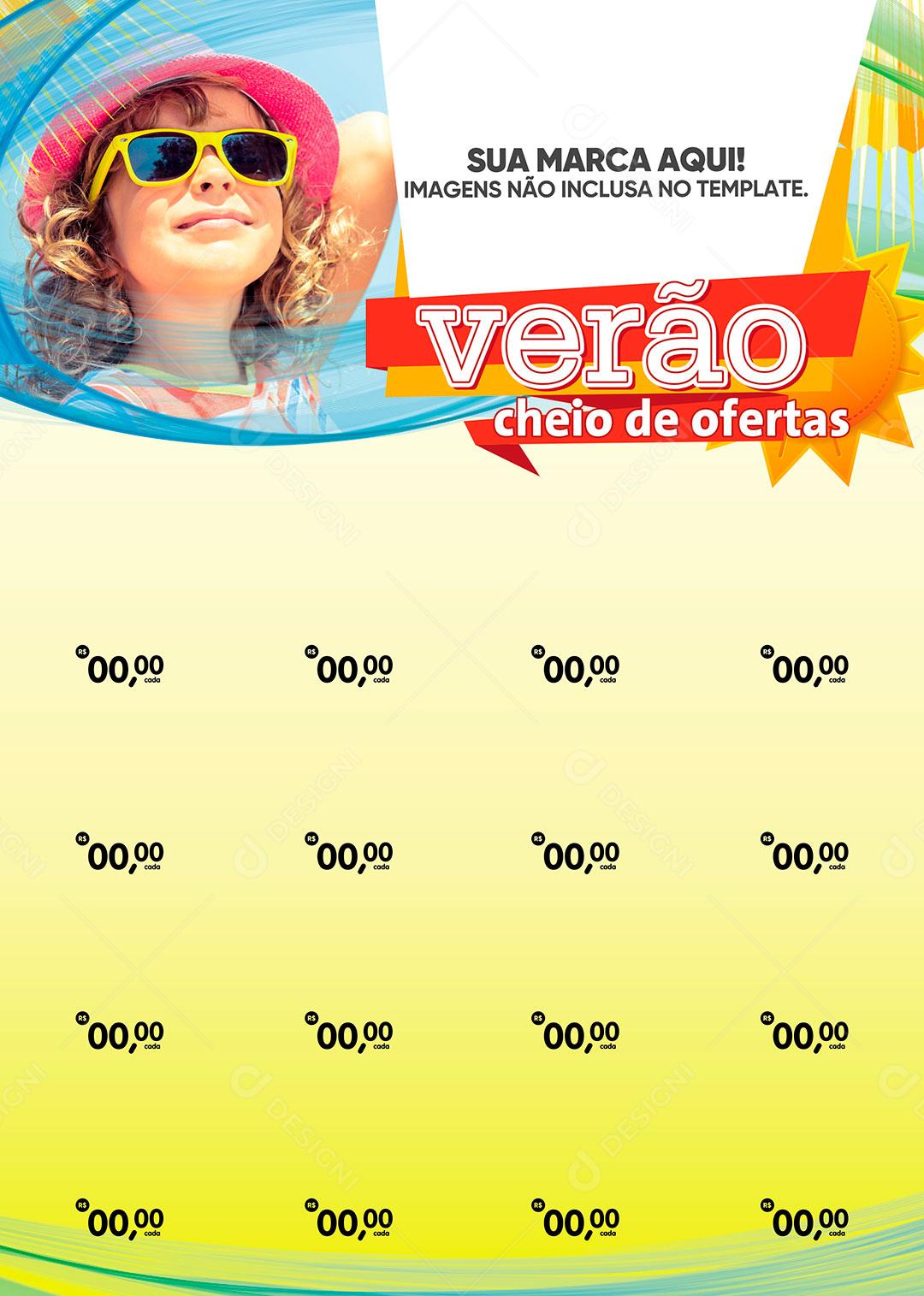 Folheto A4 Social Media Template Verão Cheio de Ofertas PSD Editável