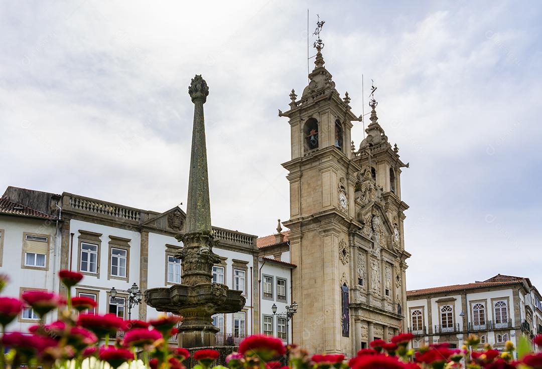 Vista da Igreja de Santa Cruz Em Braga Portugal Imagem JPG