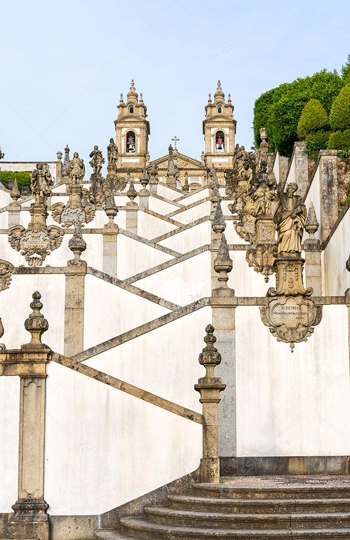 Foto Escada Barroca do Santuário do Bom Jesus do Monte Em Braga Portugal