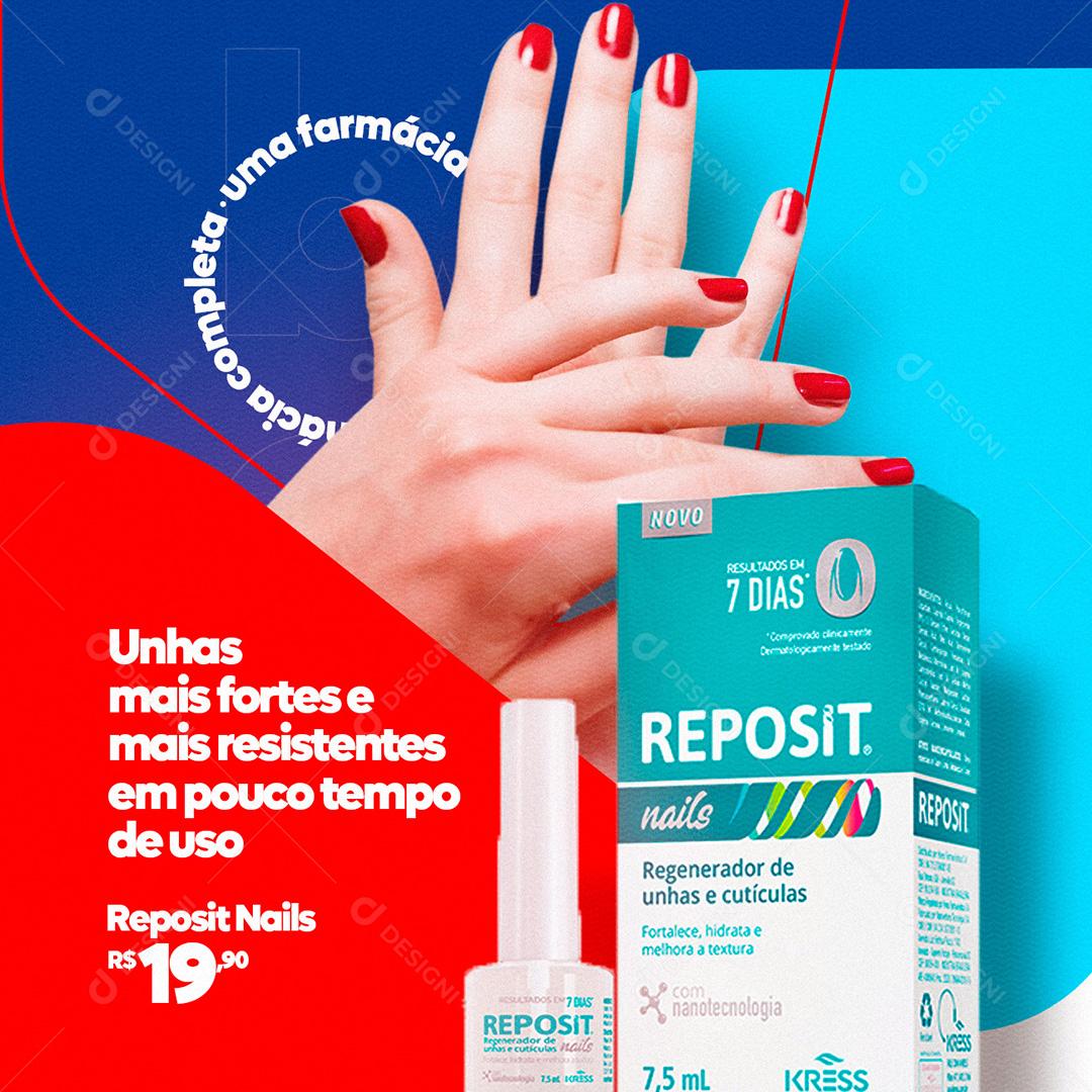 Fámarcias Unhas Mais Fortes Social Media PSD Editável