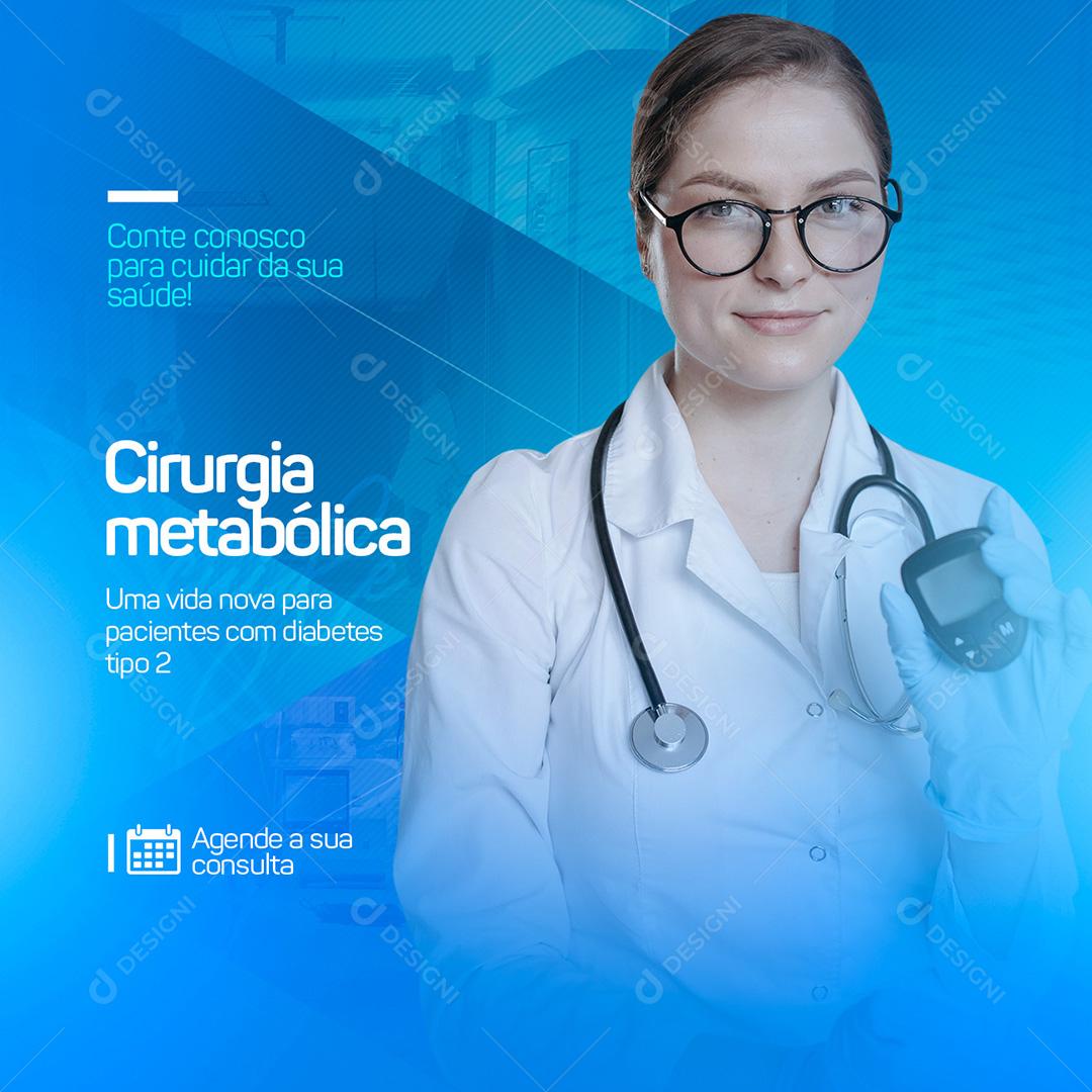 Clínica Cirurgia Metabólica Social Media PSD Editável