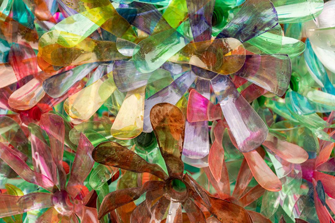 Enfeites de Flores Com Garrafa Pet JPG