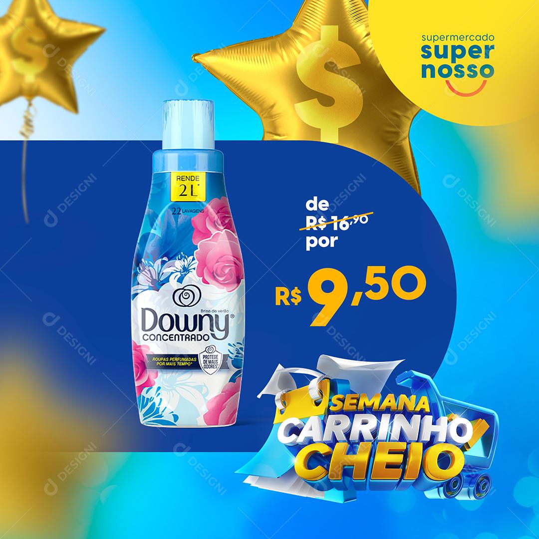 Social Media Semana Carrinho Cheio Super Nosso PSD Editável