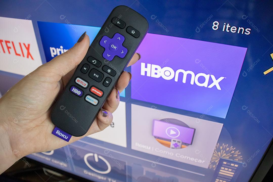 Roku Express, Aparelho de Tv Box Com Serviço de Streaming no Brasil e Controle Remoto Imagem JPG