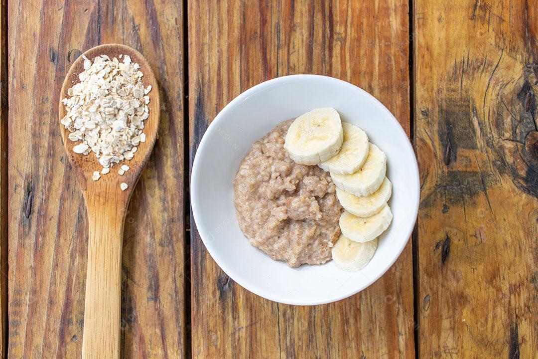 Aveia com Banana - Café da Manhã Vegano JPG
