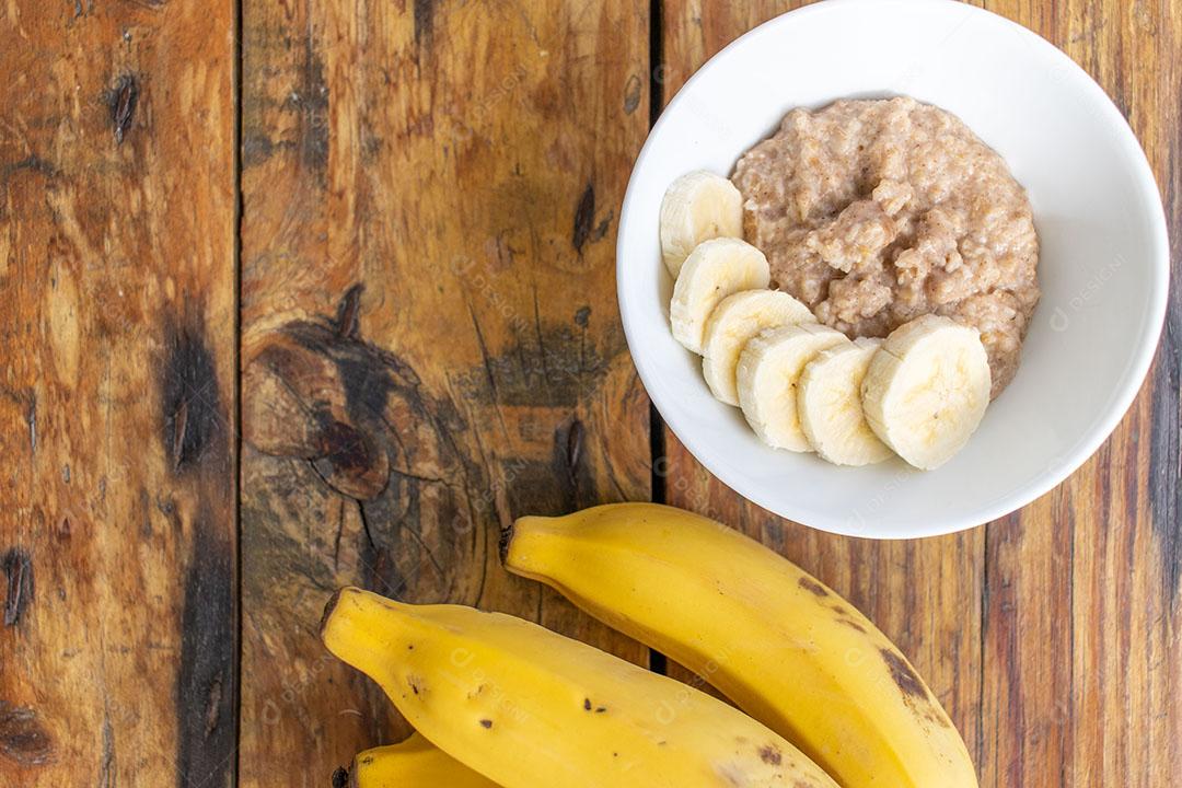 Aveia com Banana - Café da Manhã Vegano JPG