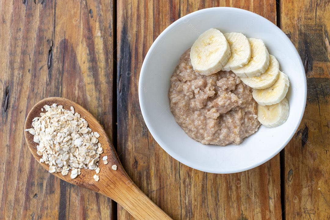 Banana Oatmeal - Whole Grain Vegan Breakfast JPG