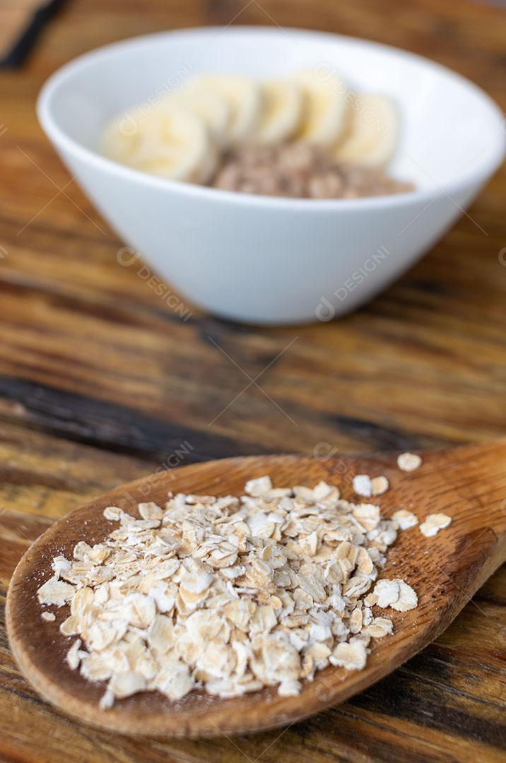 Aveia com Banana - Café da Manhã Vegano com Grãos Integrais JPG