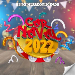 Selo 3D Para Composição 2022 PSD Editável