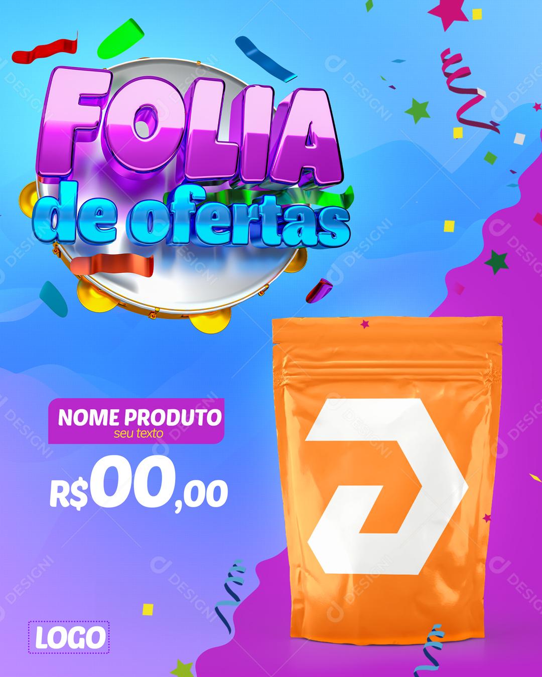 Folia De Ofertas Sua Produto Social Media PSD Editável