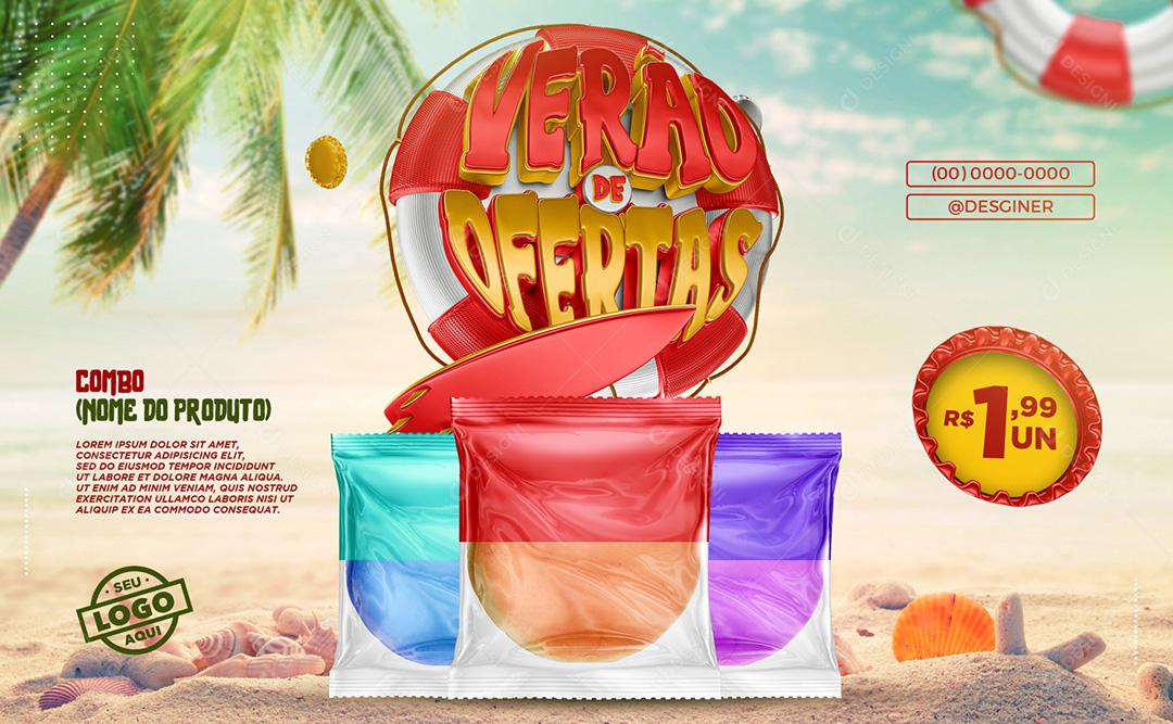 Banner Verão De Ofertas Social Media PSD Editável
