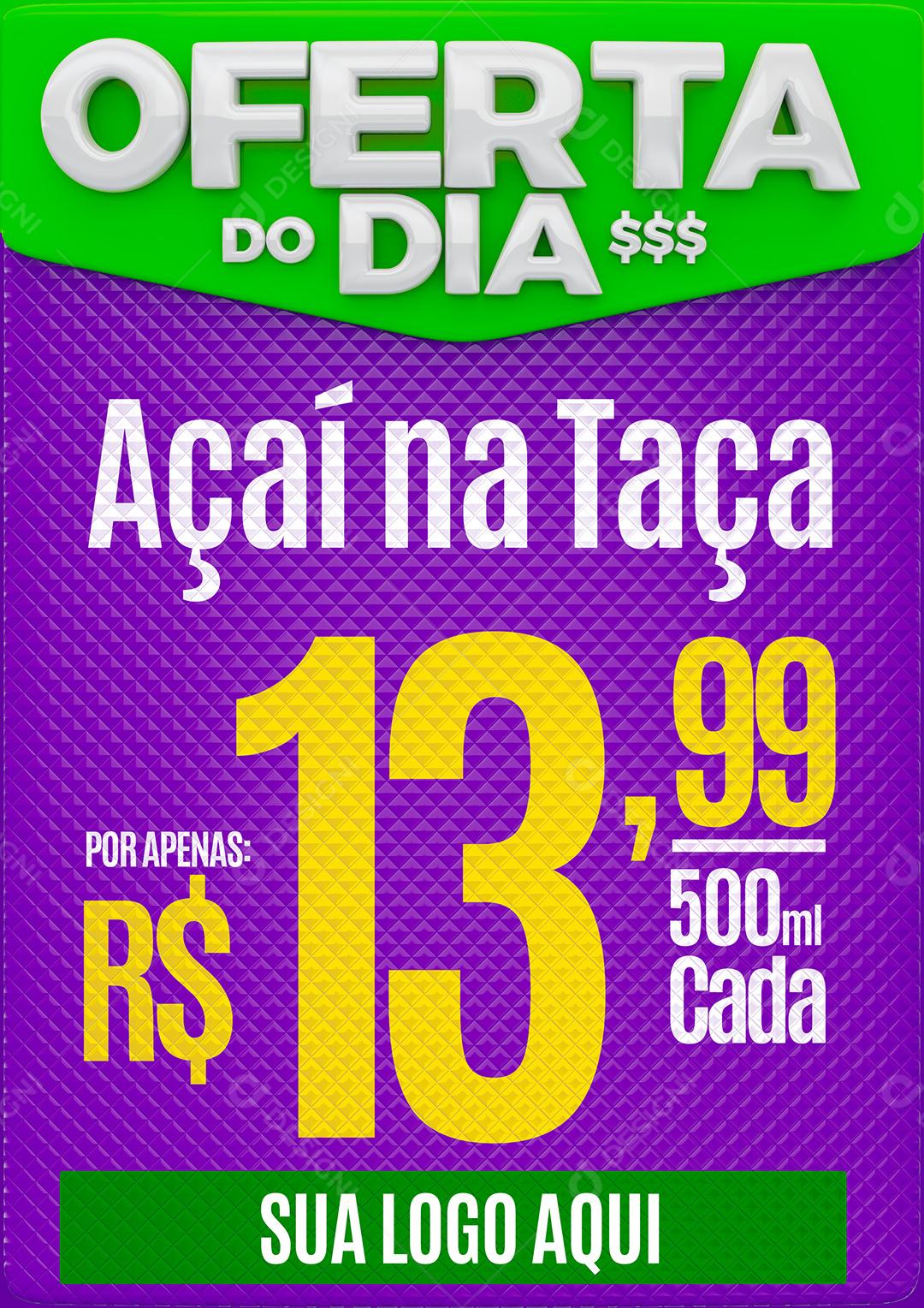 Ofertas Do Dia Açai Social Media PSD Editável