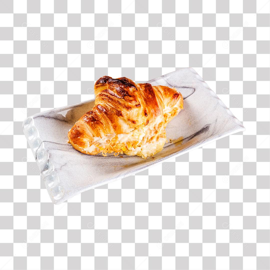Croissant Frango Requeijao PNG Transparente