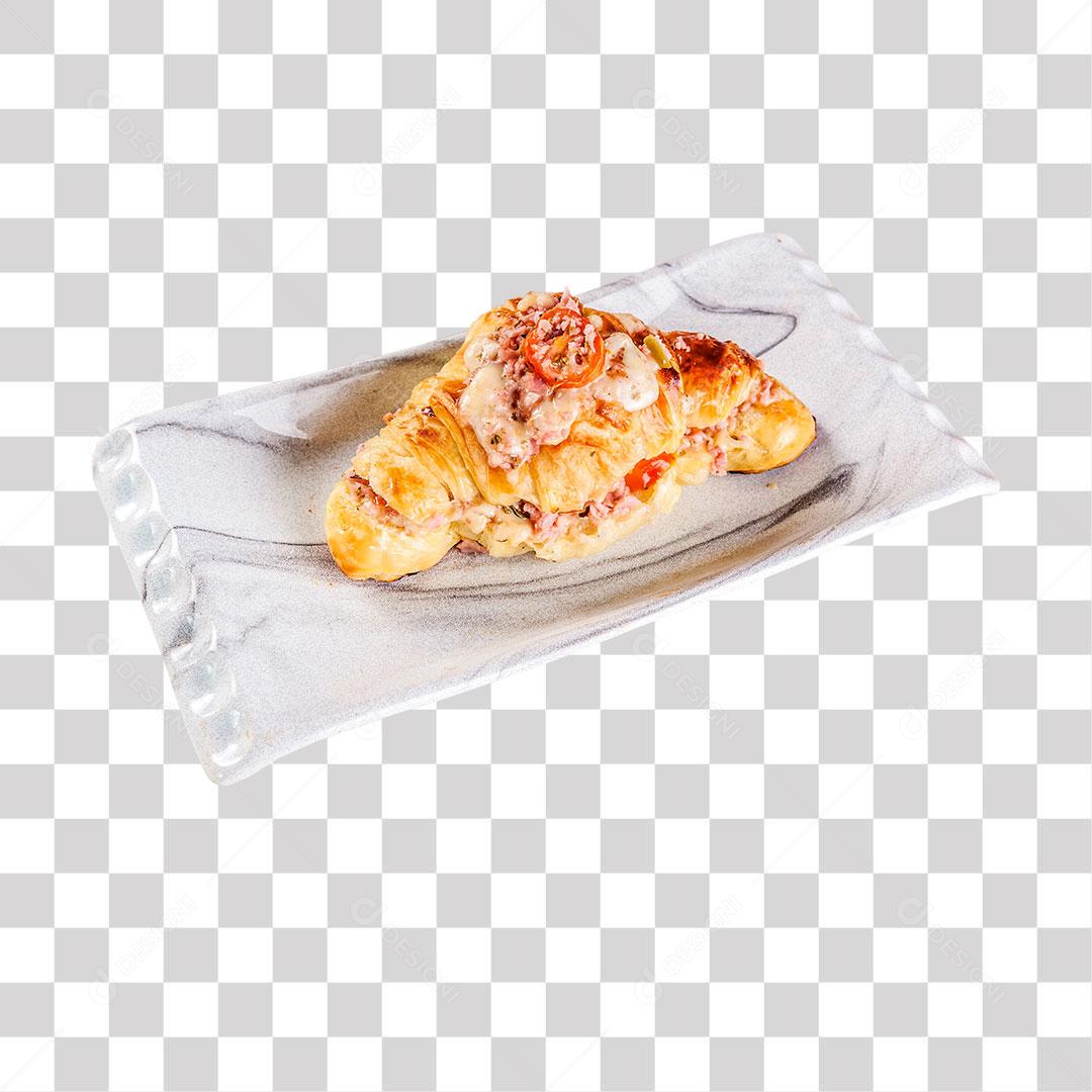 Croissant Presunto Queijo Tomate PNG Transparente