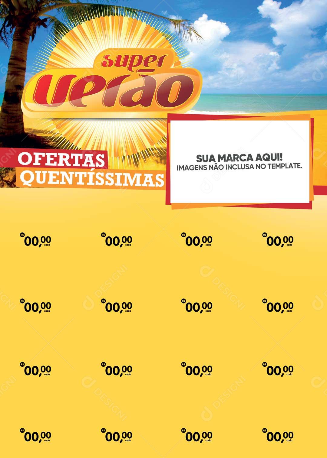 Encarte Super Verão Ofertas Quentíssimas PSD Editável