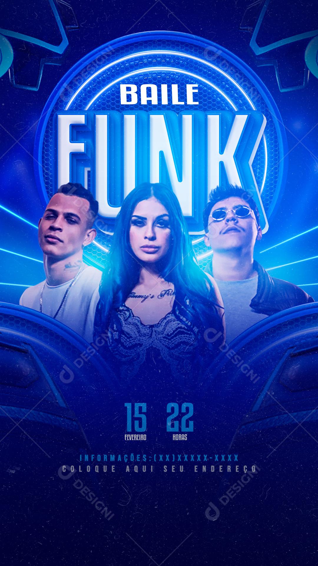 Social Media Baile Funk Agendas Flyers PSD Editável