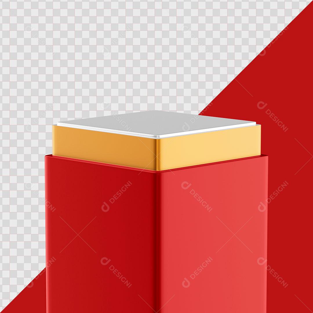Podium Vermelho Elemento Para Composição PSD