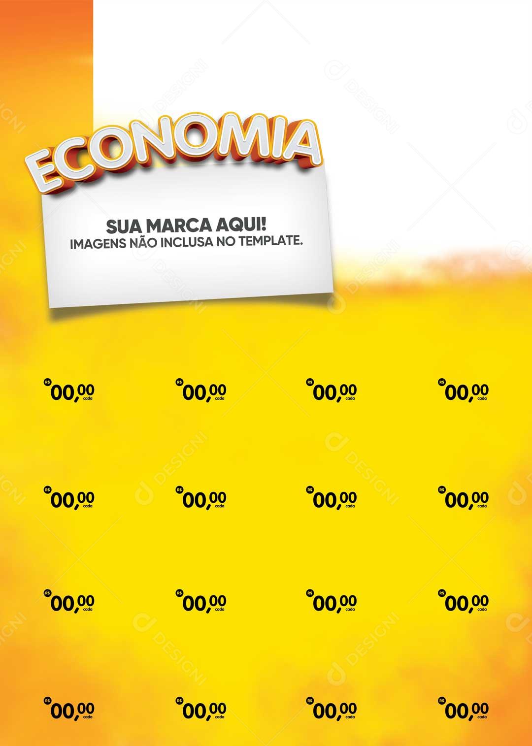 Encarte Aqui Suas Férias Tem Mais Economia PSD Editável