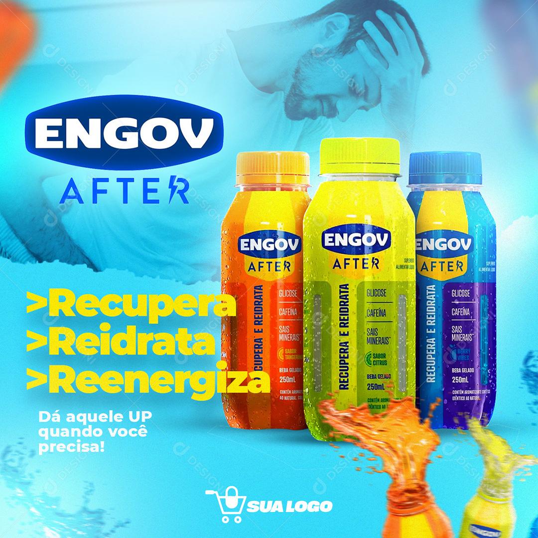 Farmacia Engov Ressaca Social Media PSD Editável