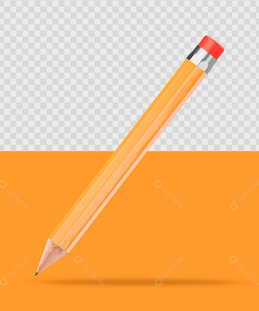 Lápis de Escrever Elemento 3D Para Composição PSD