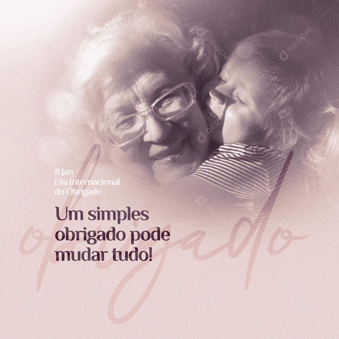 Um Simples Obrigado Pode Mudar Tudo Social Media PSD Editável