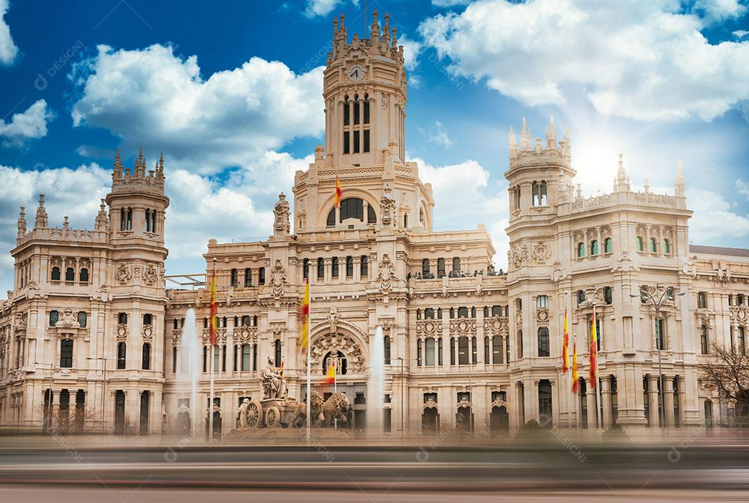 Edifício da Câmara Municipal de Madrid na Plaza de Cibeles Espanha Imagem JPG