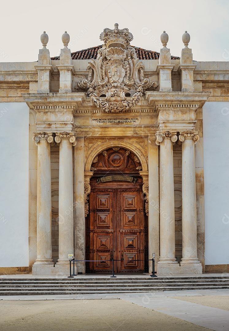 Foto Fachada da Biblioteca Joanina da Universidade de Coimbra Portugal