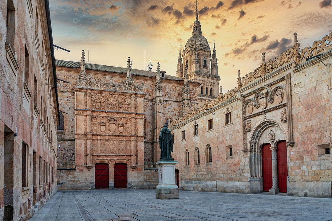 Foto Vista da Fachada Principal Universidade Salamanca Espanha Onde Está Sapo Fachada