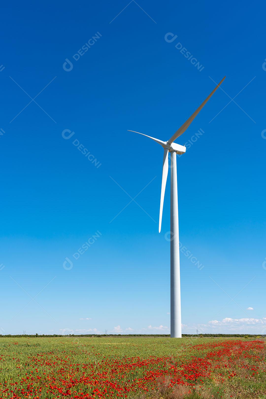 Torre Do Moinho De Vento Do Parque Eólico Imagem JPG