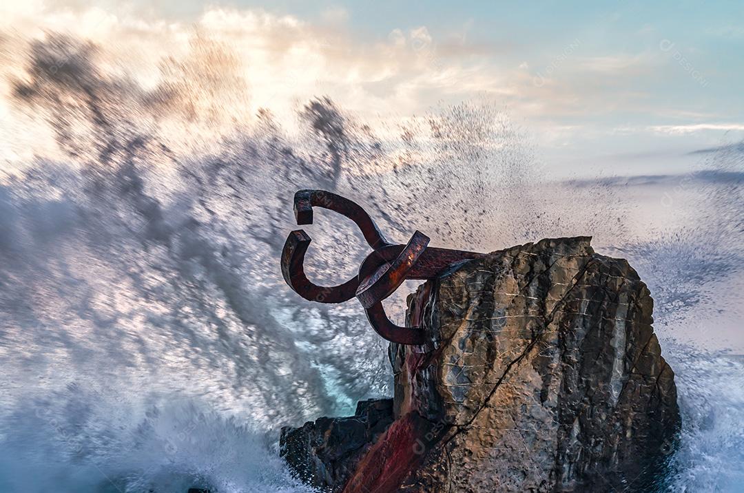 The Comb Of The Wind Located In San Sebastián Euskadi In Spain Image JPG