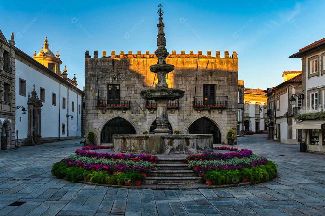 Praça Da República Na Cidade De Viana Do Castelo No Minho Imagem JPG