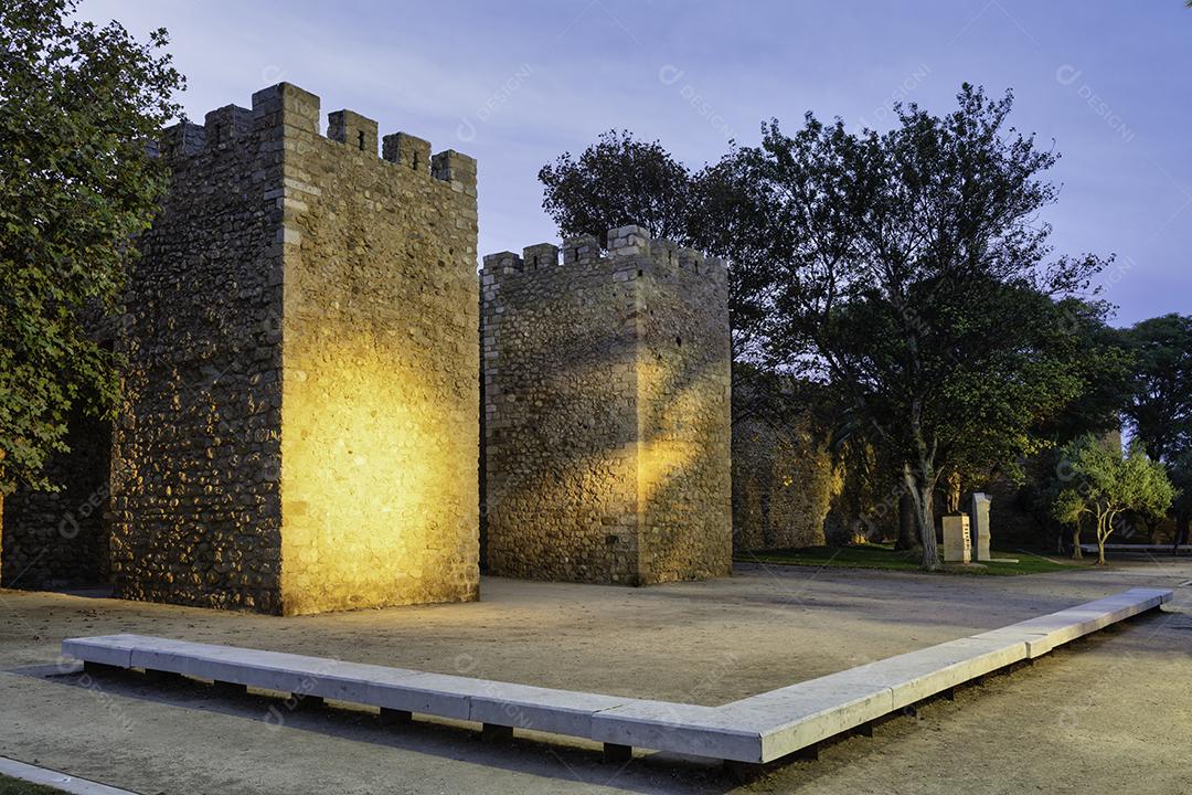 Vista Do Castelo E Muralha De Lagos Imagem JPG