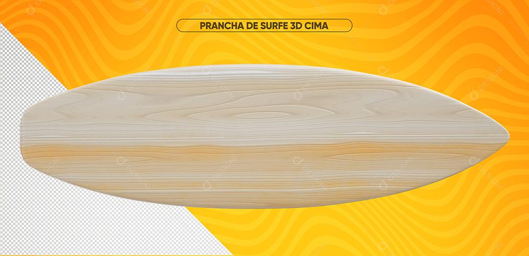 Prancha De Surfe 3D Pra Cima Para Composição PSD