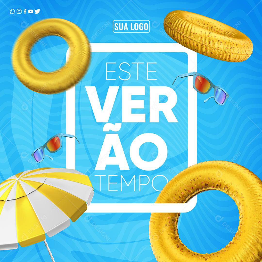 Social Media Este Verão PSD Editável