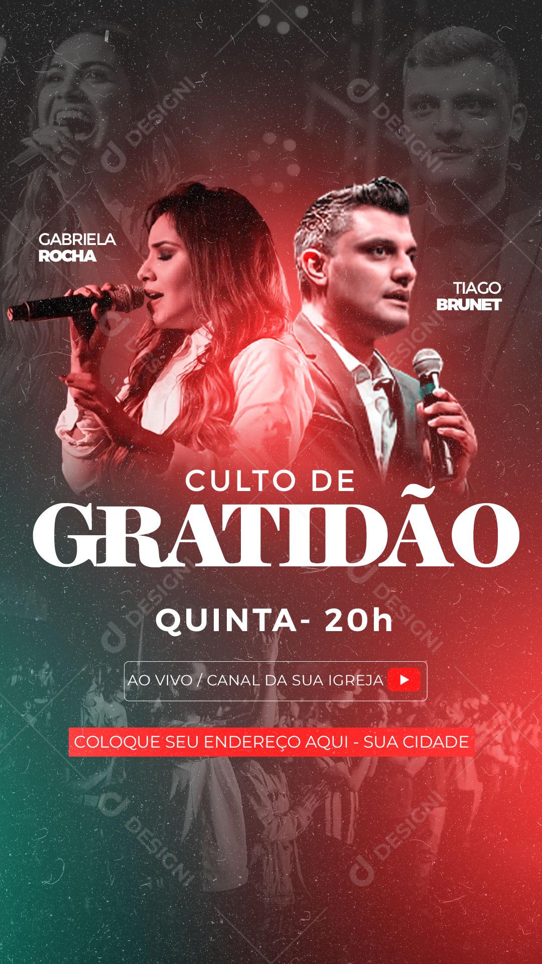 Cult of Gratitude Flyer Date Quinta Social Media Editable PSD