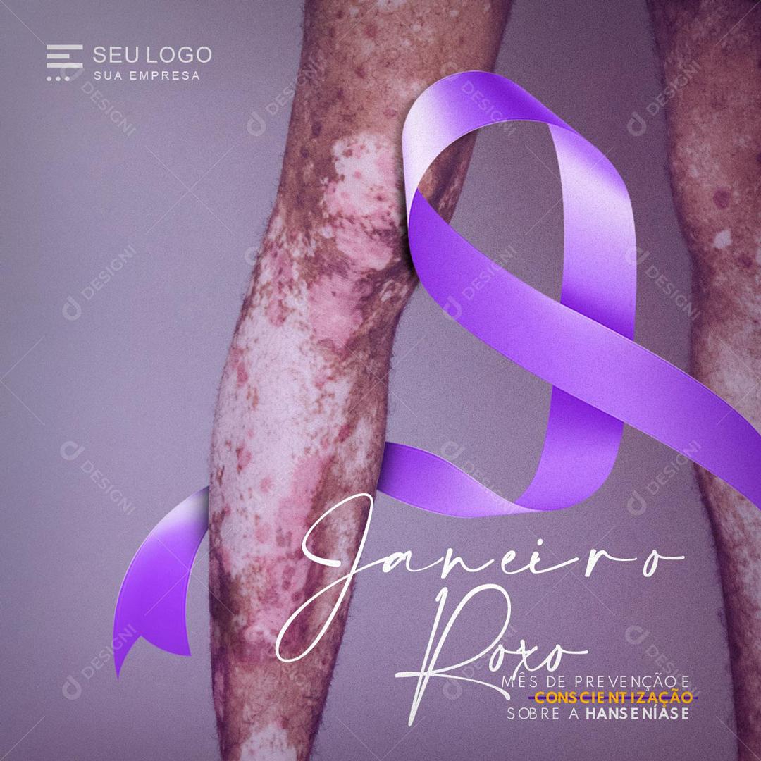 Janeiro Roxo Diga Não Ao  Preconceito Social Media PSD Editável