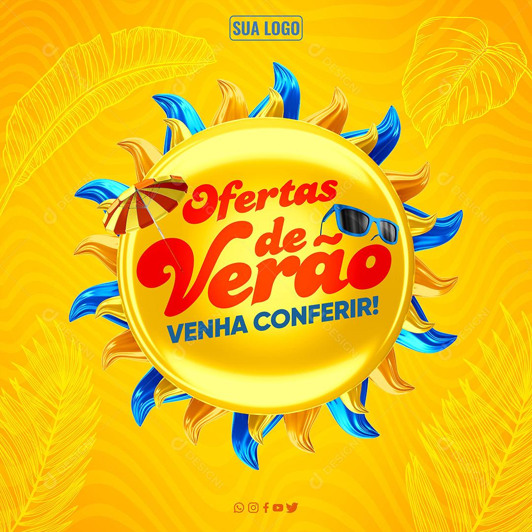 Social Media Ofertas De Verão Venha Conferi PSD Editável