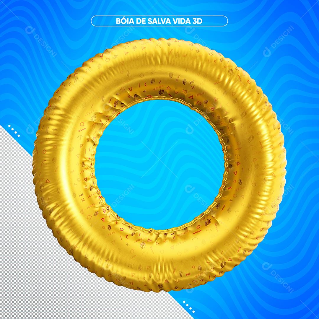 Bóia De Salva Vida 3D Para Composição PSD