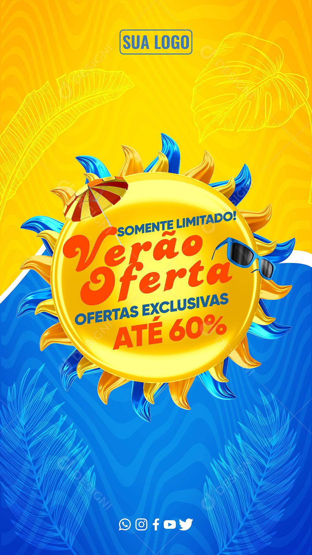 Social Media Verão De Ofertas Promoção Exclusivas PSD