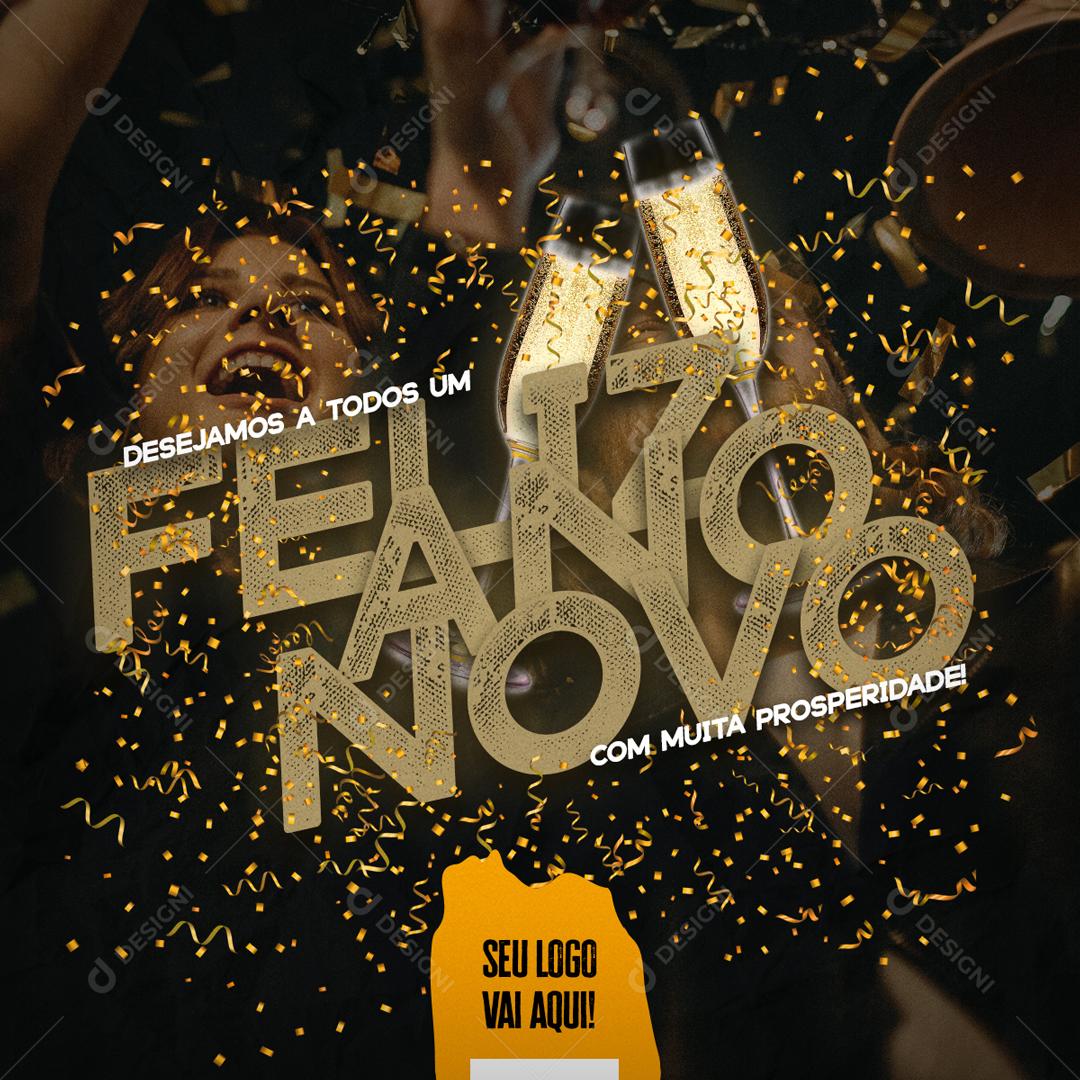 New Year 2022 Happy New Year Social Media Editable PSD